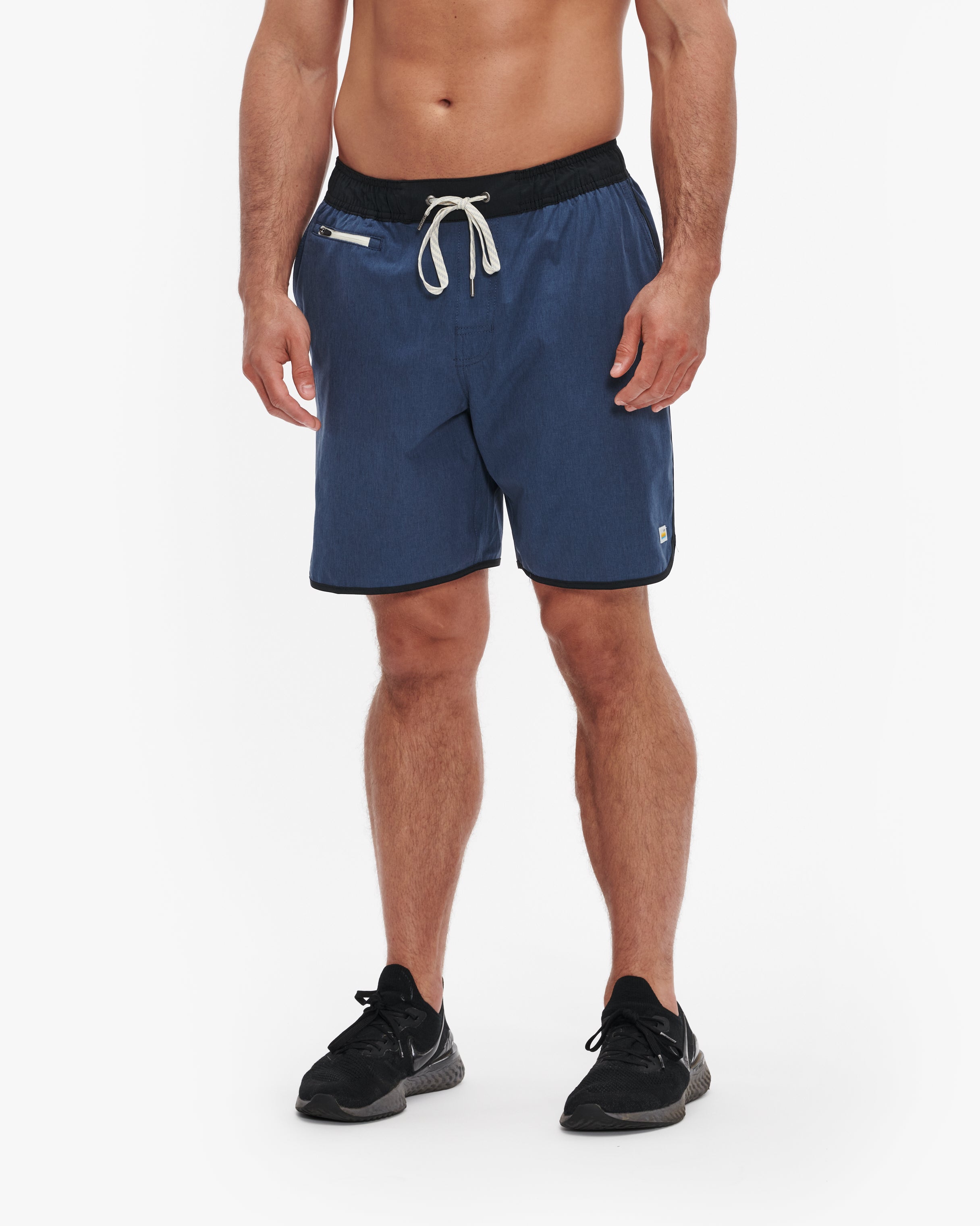 VUORI BANKS SHORT 7" - UNLINED - AZURE LINEN TEXTURE