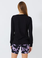 MONROW LONG SLEEVE EX-BOYFRIEND POCKET CREW