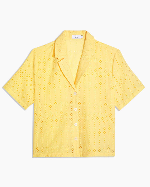 Camp Collar Eyelet Shirt