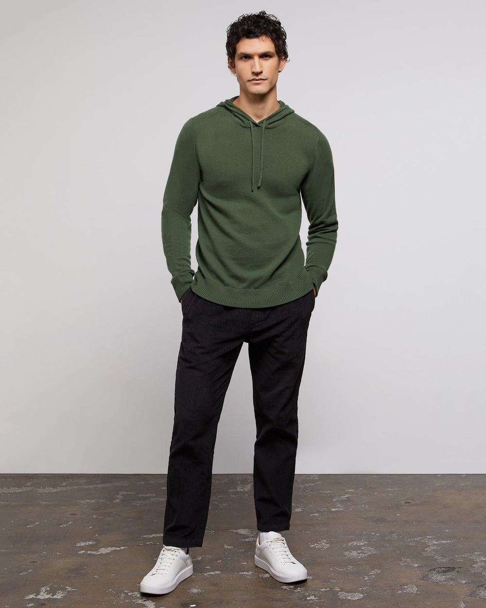 100% Cashmere Hooded Pullover