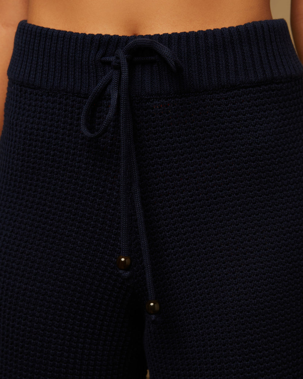 Cotton Waffle Sweater Pull On Pant