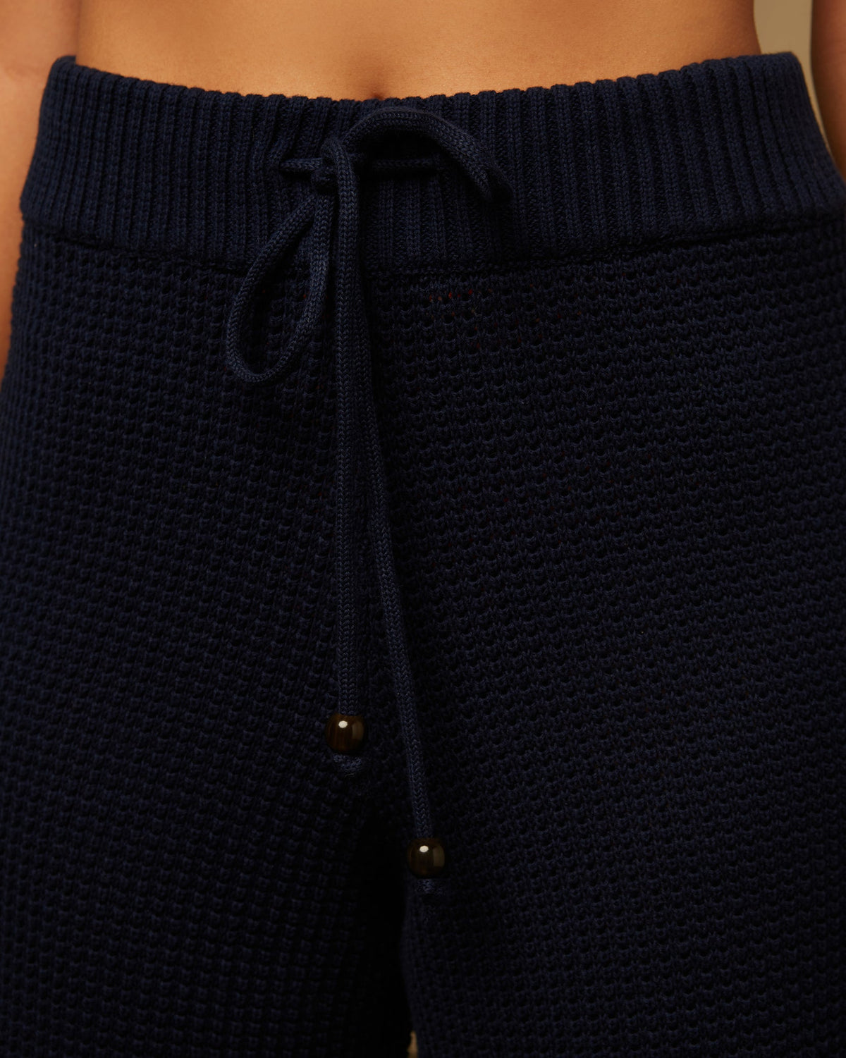 Cotton Waffle Sweater Pull On Pant