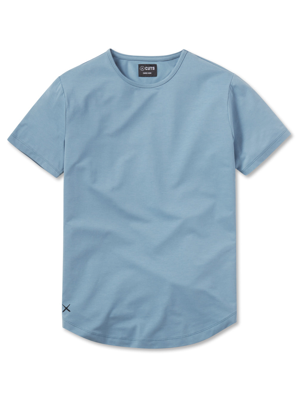 Cuts Curve-Hem Short Sleeve Crew